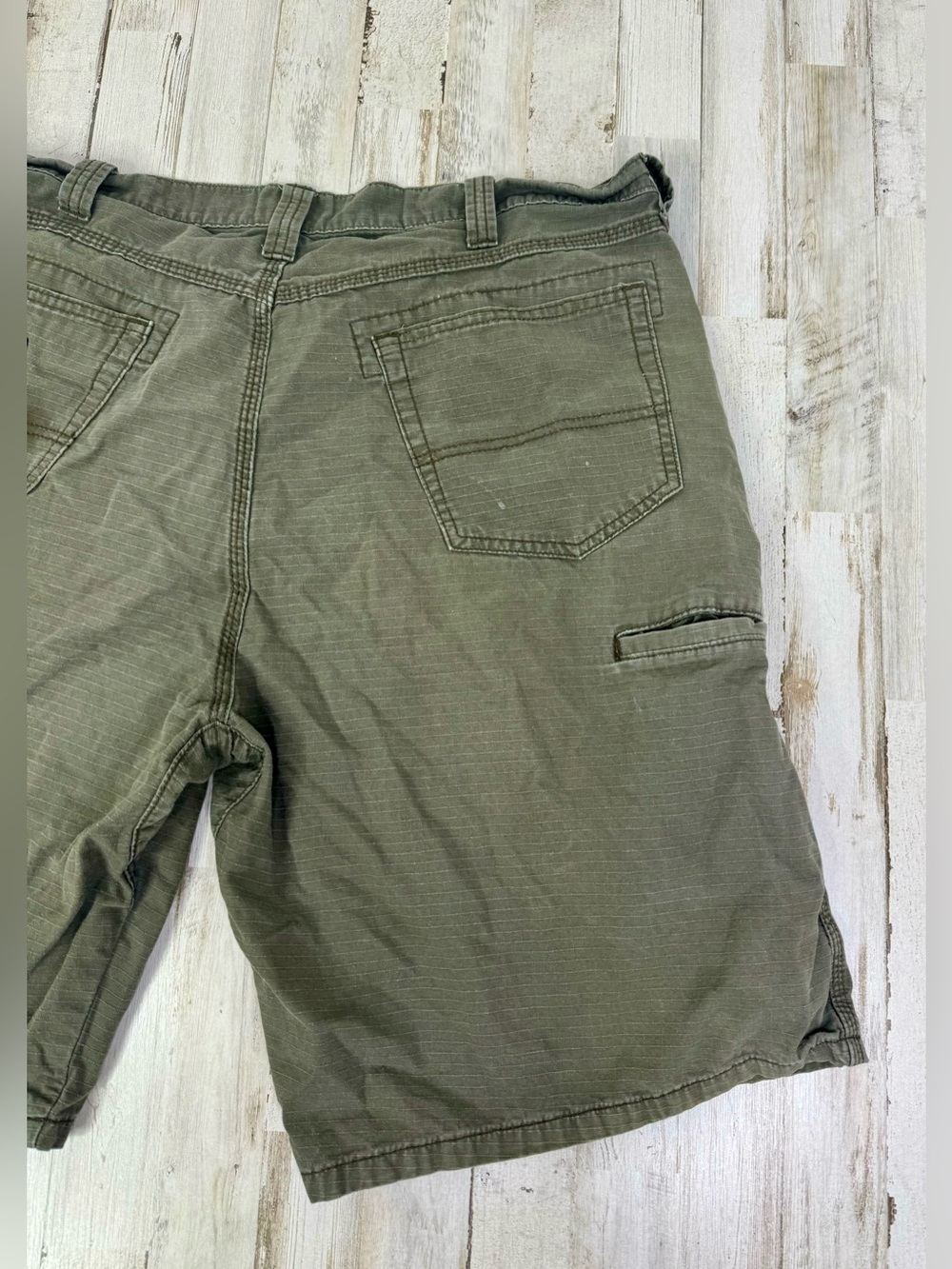 Wrangler Workwear Shorts Mens 40 Green Utility Canvas Hike Workwear - Picture 9 of 10